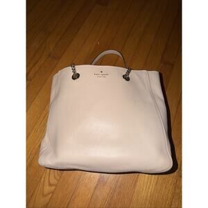 Kate Spade Jordyn Pebbled Leather Tote Bag Purse Gold Chain Leather Handle